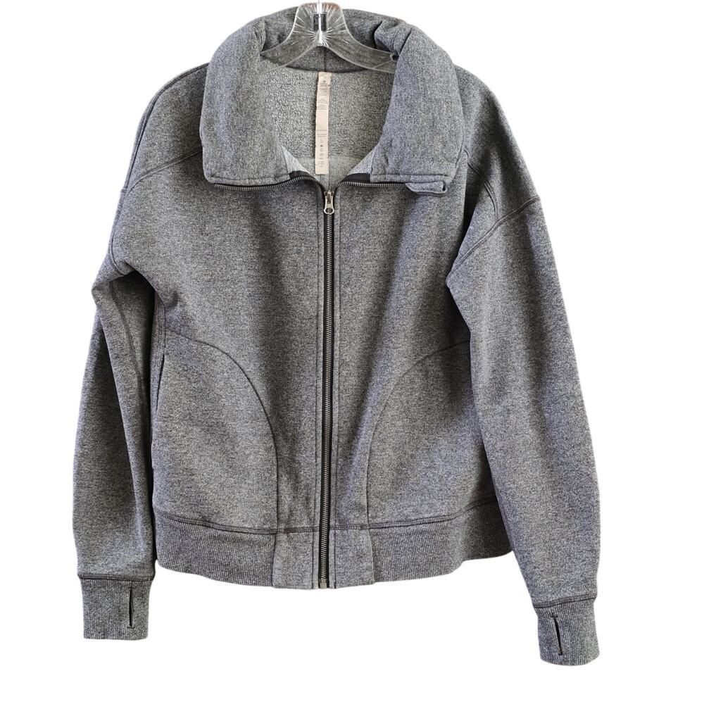 Lululemon Jacket Womens SZ 10 Cropped Gray Full Zip Sweat jacket